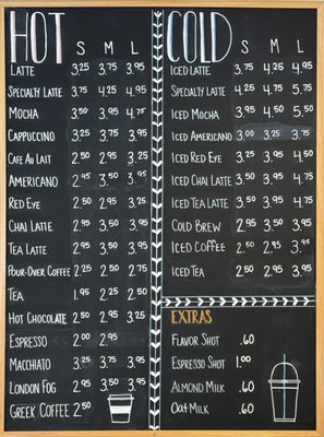 Coffee Menu