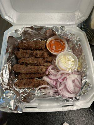 10 piece Ćevapi -- deliciously seasoned sausages grilled to order