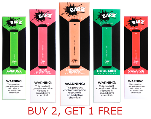 BARZ - Disposable Vape - Buy 2, Get 1 FREE