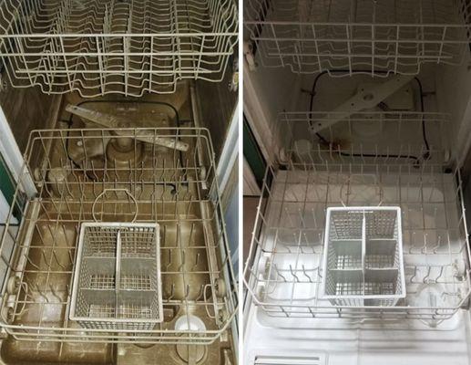 Before and After of dishwasher