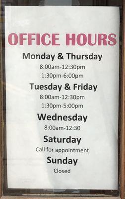 Business hours