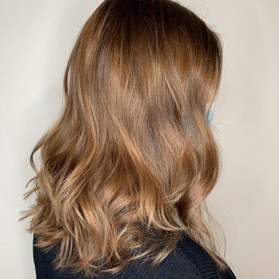 Warm winter cinnamon hair color