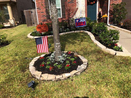 A beautiful Flower bed done