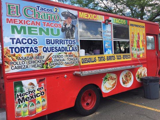 Taco Truck located in the far end of Food Zone Parking lot.