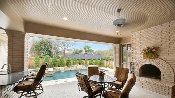 patio and pool