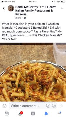 Picture speaks for itself. It's clearly NOT chicken Marsala !