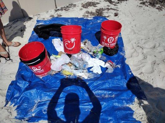 Beach Squad Beach Cleanup trash collection in Daytona Beach, FL - Volusia County