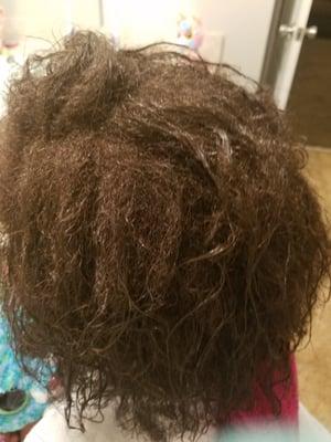 After I washed her hair