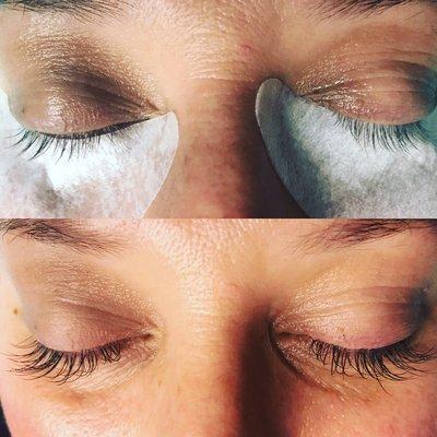 Before & After classic eyelash extensions.