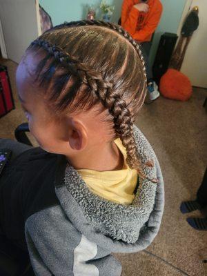 Two braids for the Lil man