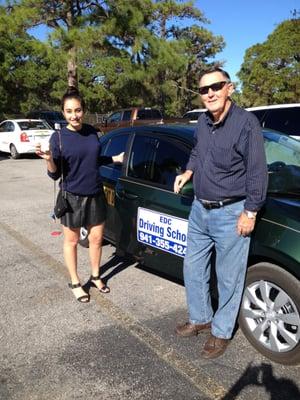 new young driver with instructor