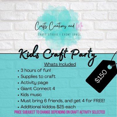 Kids Craft Party Package