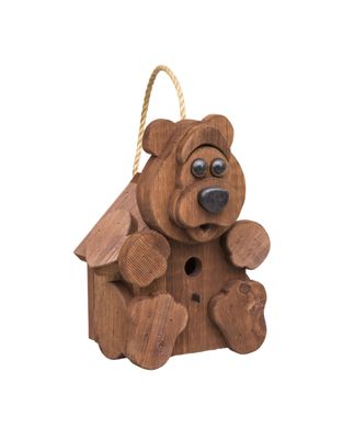 Handcrafted Bear Birdhouse