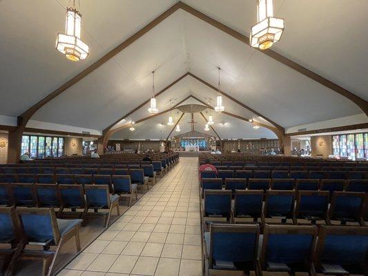 Inside view of the church.