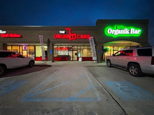 The Urgent Care Kenner building at night