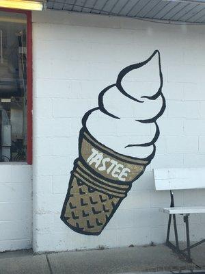 Ice cream on building