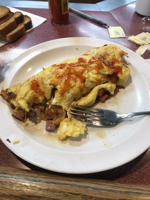 Best Denver omelet in Harrison or Scott county