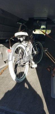 my dusty bike from Burning Man, but Dave still took great care in getting it home to me!