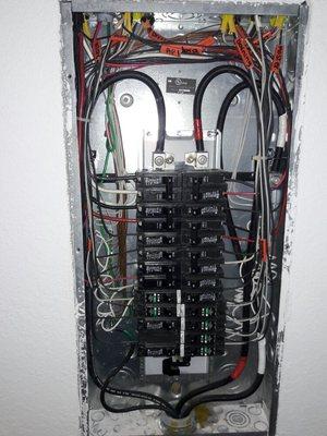 Wire management inside service panel