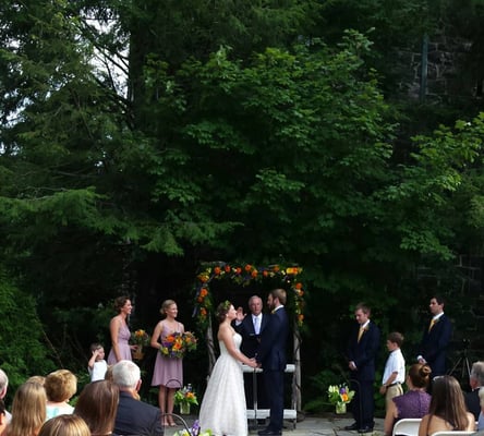 Garden Ceremony Outside of Homewood Event and Conference Center