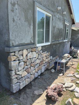 Stone installation