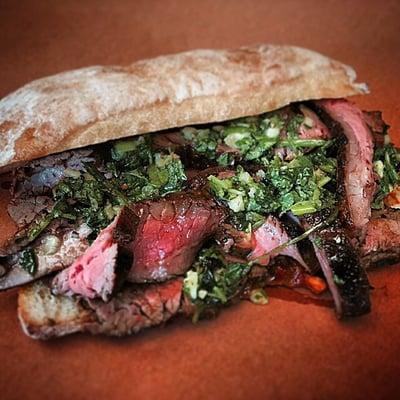 Grilled flank steak "chimichurri"