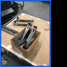 brackets for a forklift clam bumpers we make.