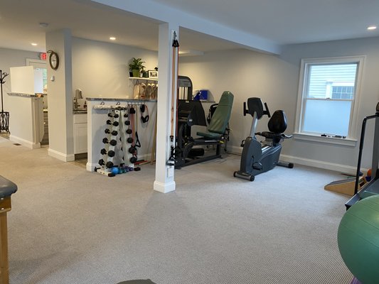 The main floor also offers a variety of exercise machines.