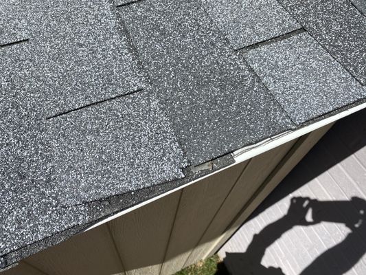 Shingles not aligned properly and do not come to the edge