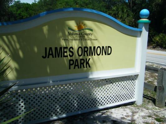 A big sign for a little park.