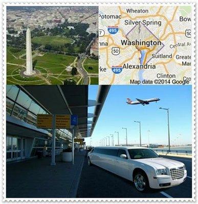 airport transfers, DCA, IAD, BWI.