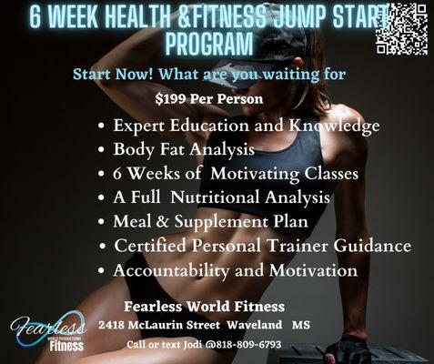 ARE YOU READY TO FEEL AND LOOK BETTER?  THE 6 WEEK JUMP START PROGRAM IS JUST FOR YOU!! CALL JODI @ 818-809-6793