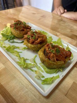 tostones con ropa vieja