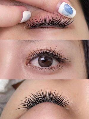 Sunflower style eyelashes extensions