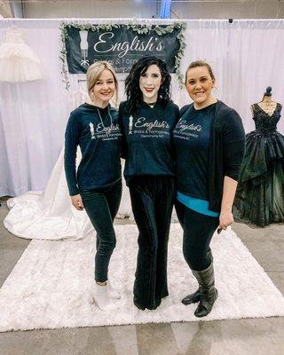 Left to right - Skylar, Nina and Ally at the 2022 Carolina Bridal show, held at the Winston-Salem fairgrounds.