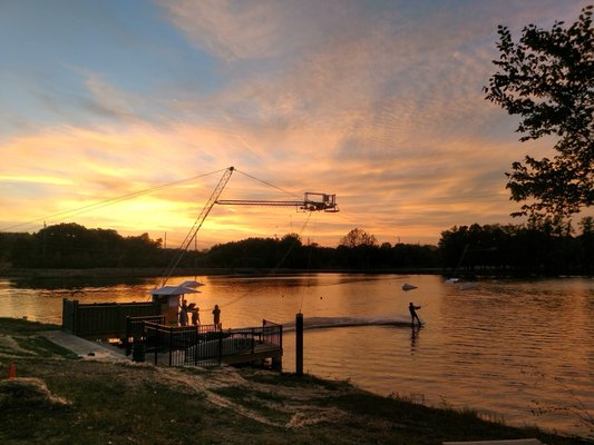 Waterskiing/Wakeboarding without a boat in Rockford IL.