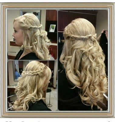 Formal hair style for wedding or prom