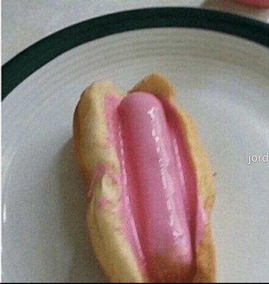 Pepto-Bismol hot dog