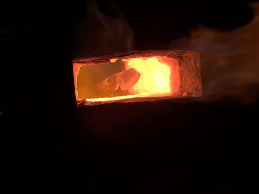 Heat treatment in our Bladesmithing 100 class