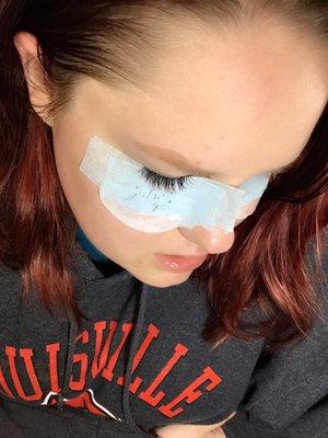 Ombré lash extensions