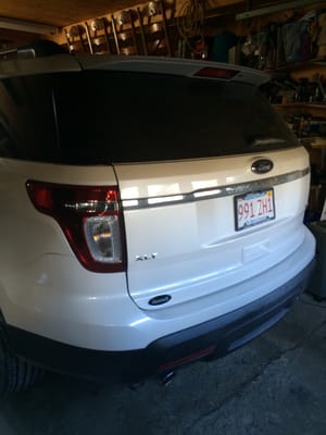 Our new Jannell Ford Explorer sitting in our garage.