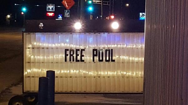 Free pool. All the time. No exceptions!