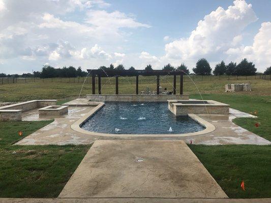 Beautiful pool deck in Lucas, TX.