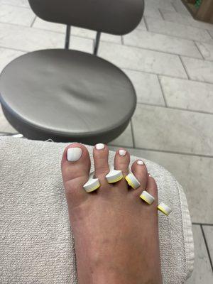 My white pedicure!