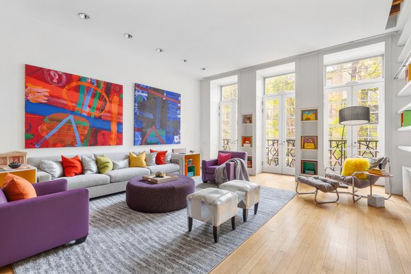 NYC Townhouse - Staged Living room