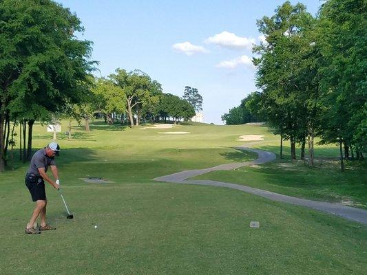 On the 6th tee box