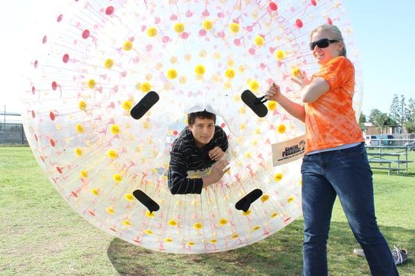 NINE foot tall Human Hamster Balls . . . what a blast!