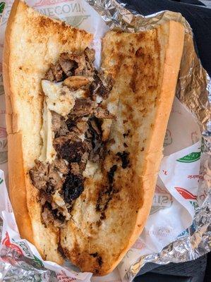 Philly Cheese Steak without all the fillers!  Over $14 inc. tax.  You he the judge.