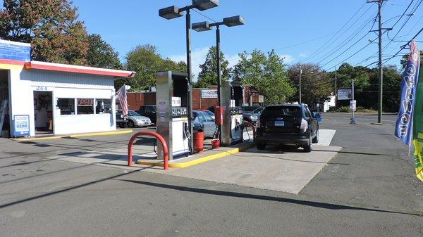 Fred's Auto Center also operates a full service gas station.  Always priding itself on competitive prices.