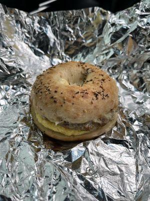 Everything bagel breakfast sandwich